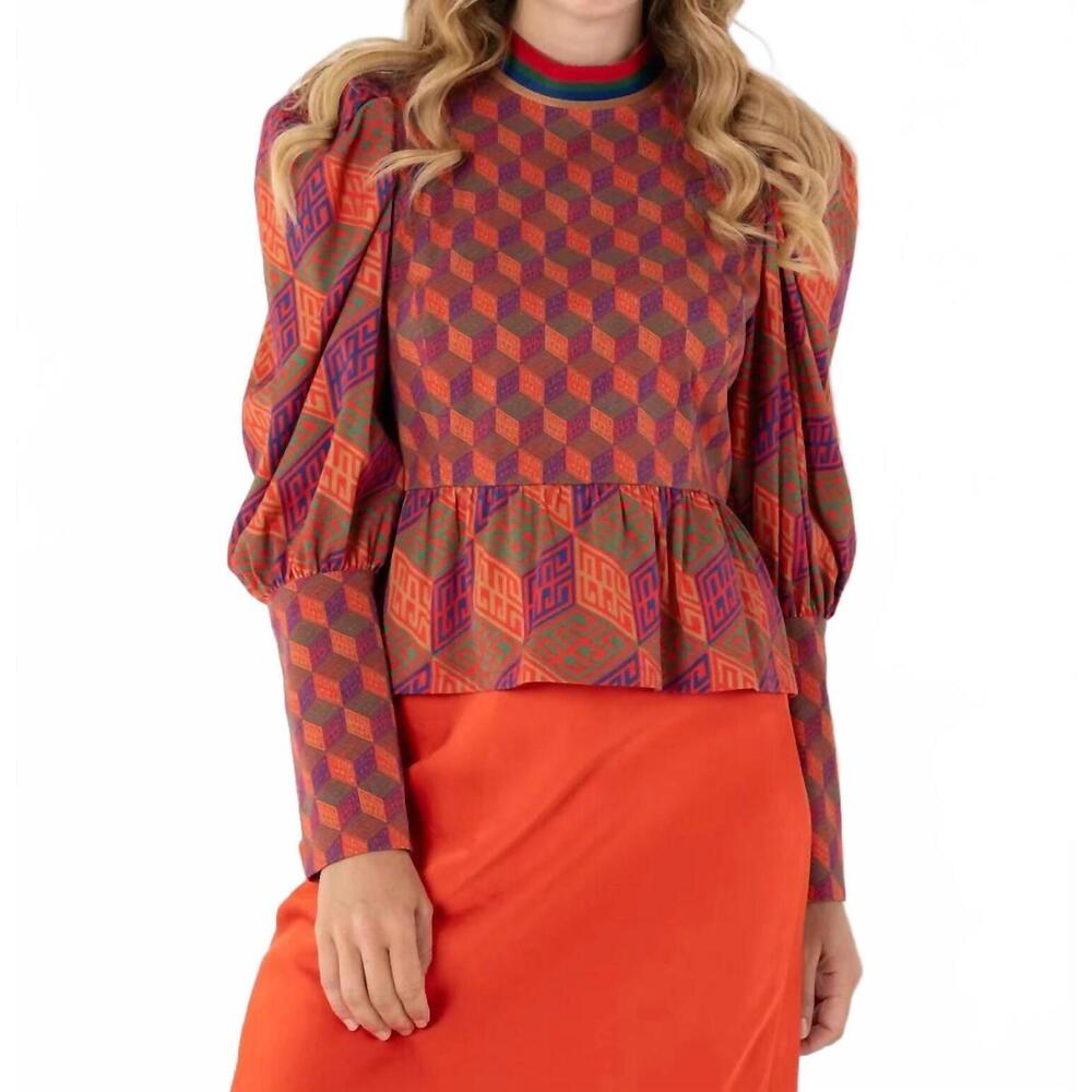 NEW EMILY MCCARTHY zoe top in vintaga monogram